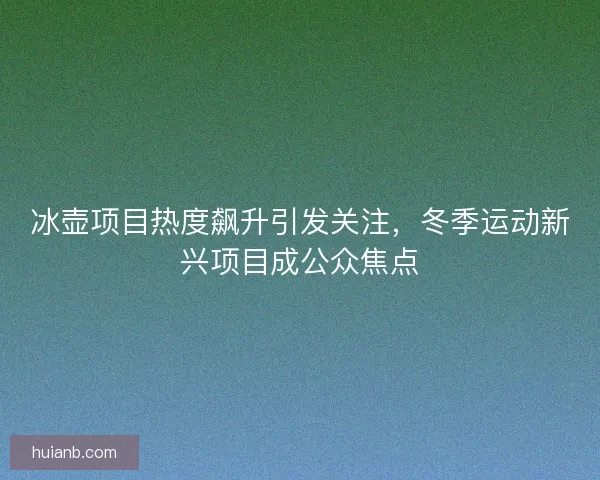 冰壶项目热度飙升引发关注，冬季运动新兴项目成公众焦点