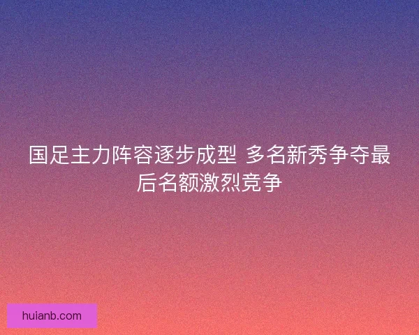 国足主力阵容逐步成型 多名新秀争夺最后名额激烈竞争